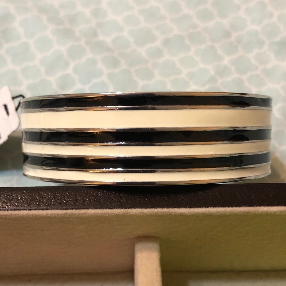 The Limited Black & White Striped Bracelet